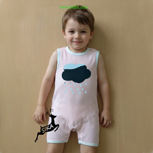 Romper de Bebé Unisex de Algodón Orgánico con Diseño Personalizado, Ropa de Primavera para Recién Nacidos, Venta al por Mayor, Estilo Americano, Cierre con Botones a Presión - Product Image 1