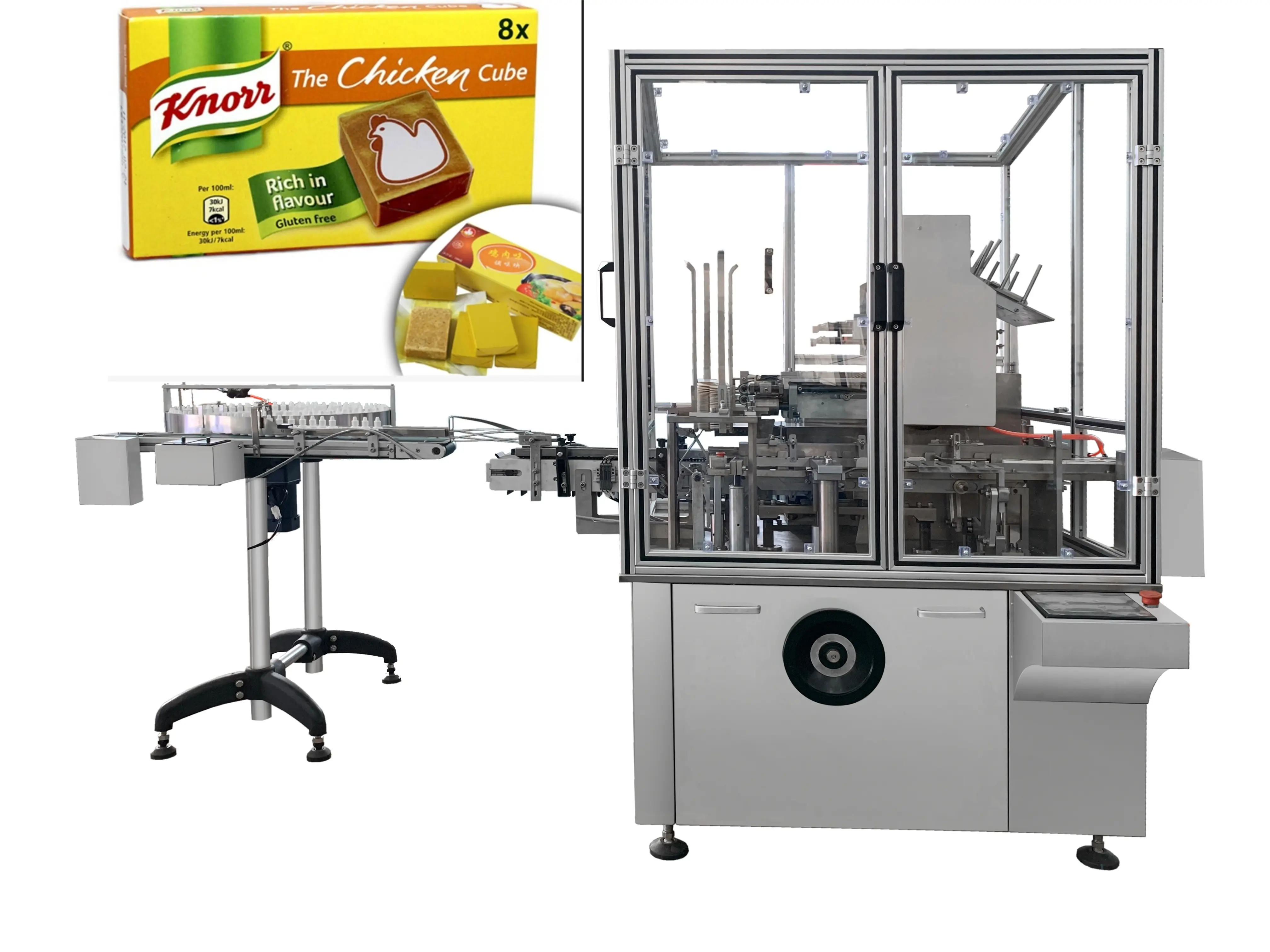 Utomatic-línea de producción de cubos de calado de pollo, máquina de cubos de condimentos