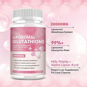 Mendukung OEM kualitas tinggi antioksidan liposom <span class=keywords><strong>Glutathione</strong></span> kapsul pemutih Vitamin C pil pemutih dan pemutih wajah - Product Image 2