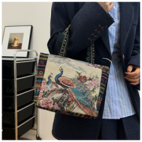 Tas telepon rami kanvas Linen ramah lingkungan wanita tas Tote antik Retro etnik bordir kapasitas besar s tas tangan hadiah