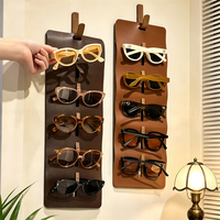 Présentoir à lunettes en similicuir grande capacité, sac de rangement pour lunettes, présentoir organisateur de lunettes de soleil
