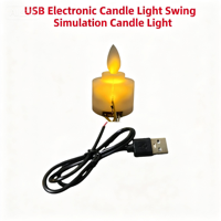 SCBOUZEAL Lámpara de Vela Oscilante para Exteriores USB 5V, Lámpara Electrónica de Llama Simulada, Placa de Circuito PCBA