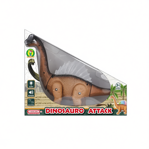 Juguete Electrónico de Dinosaurio Atacante con Luces y Sonidos para Niños de 3+ Años, 28 cm de Largo, Funciona con Pilas, Modelo Caminante - Product Image 2
