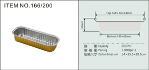 Vaschetta <span class=keywords><strong>rettangolare</strong></span> rosa riciclabile da 200 ml per pane, teglia in alluminio per dolci, contenitori in alluminio per cottura - Product Image 6