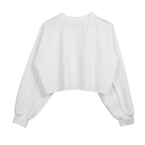 <span class=keywords><strong>Felpa</strong></span> con Cappuccio da <span class=keywords><strong>Donna</strong></span> in Cotone con Logo Personalizzato, Top Corto di Lusso, <span class=keywords><strong>Felpa</strong></span> in Pile a <span class=keywords><strong>Maniche</strong></span> Lunghe, Vestibilità Comoda - Product Image 5