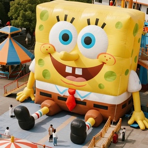 <span class=keywords><strong>Bob</strong></span> l'éponge géant gonflable, design officiel de personnage de dessin animé, pour parcs à thème, festivals, centres commerciaux et zones photo - Product Image 3