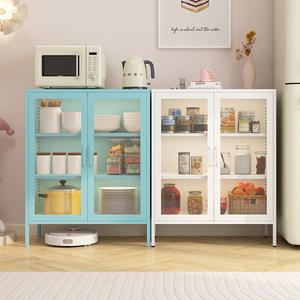 Aparador personalizado de acero inoxidable blanco de estilo moderno, armarios de cocina adecuados para apartamentos - Product Image 6