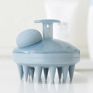 Vente en gros masseur de tête en silicone souple douche distributeur de stockage du cuir chevelu shampooing brosse cheveux cuir chevelu épurateur masseur peigne à cheveux - Product Image 3