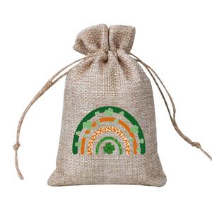 Nueva bolsa de regalo de Festival de la cerveza de moda para fiesta de <span class=keywords><strong>Carnaval</strong></span> Paquete de algodón de azúcar con bolsa con cordón de yute reciclable - Product Image 3