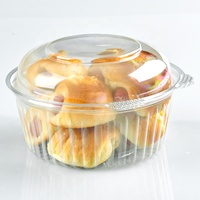 Boîte à dessert ronde jetable en PET de 32 oz, boîte à pâtisserie en plastique transparente, contenants de stockage pour biscuits et pâtisseries