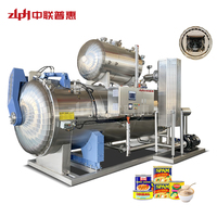 Automatische roterende watersproeireactor CE ASME SUS304 Siemens voor fruitjam, saus, vloeibare voedingsmiddelen, glazen flessen sterilisator