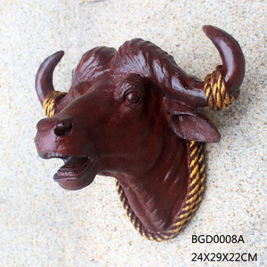 Tête d'animal murale en résine <span class=keywords><strong>de</strong></span> style artificiel Sculpture tête <span class=keywords><strong>de</strong></span> <span class=keywords><strong>cerf</strong></span> en polyrésine pour la décoration extérieure <span class=keywords><strong>de</strong></span> la maison <span class=keywords><strong>avec</strong></span> technique <span class=keywords><strong>de</strong></span> peinture - Product Image 5