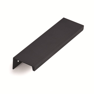 Modern Minimalist <b>Concealed</b> Cabinet Handle Matte Black Aluminum Alloy 80mm To 1200mm Drawer Door Mount Non Detachable - Product Image 1