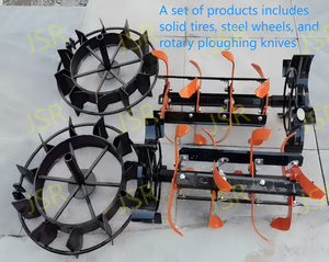 Werksverkauf 4WD Garten- und Landwirtschafts-Mini-Bodenfräse 15 PS, Rotationsfräse 12 PS 10 PS Traktor mit Vollgummireifen, Mulcher, Anhänger, Pflug - Product Image 3