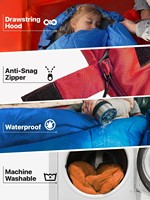 Sacos de Dormir para Adultos, para Clima Frío, Cálidos, Ligeros, Compactos, Equipo Esencial para Acampar