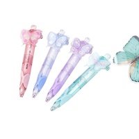 Stylo de poche papillon créatif, niveau d'apparence élevé, stylo neutre à pression triangulaire pour étudiants, marqueur à séchage rapide