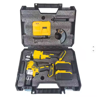 Ensemble d'outils électriques industriels 2-en-1, perceuse électrique sans fil et meuleuse d'angle, kit d'outils multifonctionnel