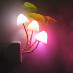 20V 3 LED Wall <b>Light</b>-control Sensor Night <b>Light</b> Induction Dream Fung Mushroom Lamp Home Bedroom Decoration EU & US <b>Plug</b> - Product Image 3