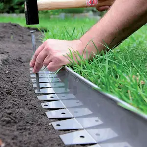 Sistema de borda borda do gramado não-escavação grama borda do jardim do metal