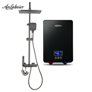 เครื่องทำน้ำอุ่นไฟฟ้าแบบทันที 6kW ปรับได้ 220V ควบคุมด้วยระบบสัมผัส 5 สี ติดผนัง IPX4 สำหรับห้องน้ำและห้องครัว มีสินค้าในสต็อก - Product Image 1