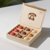 Individuell Bedruckte Bäckerei-Papierbox aus Recyclingmaterialien Matt Laminiert Prägedruck Lebensmittelechte Klappbox-Verpackung für Macarons Donuts