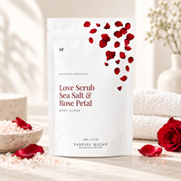Sachet Doypack PE imprimé personnalisé, faible MOQ, refermable, impression numérique, finition mate, pour sel de bain, gommage corporel et soins personnels