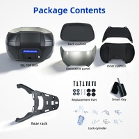 Boîte à bagages arrière pour moto SPD PP 50L, coffre de rangement parfaitement adapté à la Honda ADV350, accessoire compatible OEM avec porte-bagages arrière