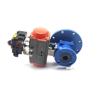Válvula de bola neumática con revestimiento de flúor Q641F46 de 4 pulgadas para operación a temperatura normal con líquidos químicos - Product Image 3