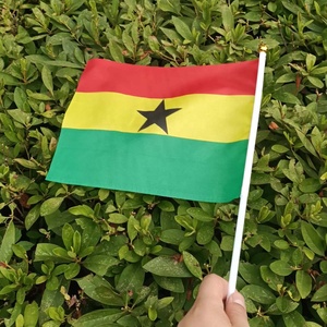 2022 for World Cup Outdoor <strong>Flags</strong> Top 32 Countries GH <strong>Red</strong> <strong>Yellow</strong> Green <strong>Black</strong> Star Ghanaian Hand Waving Banner - Product Image 5