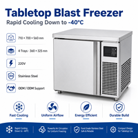 Congélateur et refroidisseur commercial compact en acier inoxydable à congélation rapide, refroidi par air, sans givre, multi-portes -40°C~0°C