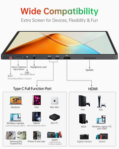 उच्च गुणवत्ता <span class=keywords><strong>3k</strong></span> टच स्क्रीन पोर्टेबल गेमिंग मॉनिटर 16.0 इंच टाइप-सी यूएसबी एचडी-मील के साथ - Product Image 6