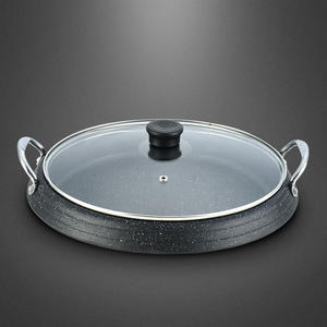 Plaque de cuisson ronde en aluminium 26 cm, portable, pour barbecue extérieur et intérieur, cuisson, pâtisserie, antiadhésive, multifonctionnelle - Product Image 4