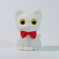 Kitty Silicone bébé pépinière enfants chambre Silicone veilleuse enfants Silicone veilleuse Rechargeable mignon chat sommeil lampe
