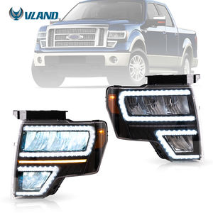 VLAND ไฟหน้า LED แบบเต็มหน้า,ไฟ XL STX <span class=keywords><strong>XLT</strong></span> FX2 FX4 SVT Raptor Lariat Platinum <span class=keywords><strong>2009</strong></span>-2014สำหรับ <span class=keywords><strong>Ford</strong></span> F150 - Product Image 1