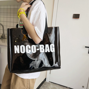 New Style Clear Black PVC Reusable Outdoor <b>Bag</b> <b>Little</b> Neon Waterproof Summer Beach Tote Shopping <b>Bag</b> - Product Image 1