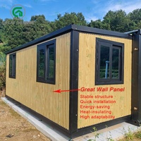 20 pieds Corée Maison préfabriquée de luxe Maison modulaire prête à l'emploi Cabine repliable Villa préfabriquée pour Resort Bureau Café Hébergement