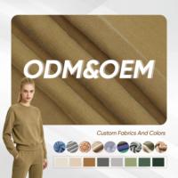 Tissu jersey OEM uni 65% rayonne 35% polyester DTY, lavé au sable, respirant et léger, pour robes, vêtements de détente et vêtements de sport