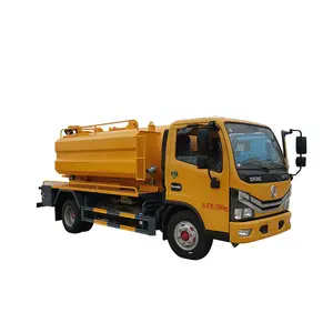 Reasonable price 4x2 small diesel type euro 5 left steering 5cbm tank volume portable vacuum tanker sewage suction trucks