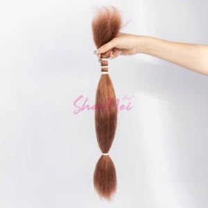 ช่อต่อผมสำหรับผมเปียแบบ Boho Goddess ช่อต่อผมสีดำธรรมชาติจาก12A อินเดีย - Product Image 5