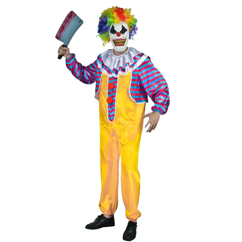Halloween Scary Clown Costume Horror Killer Clown Suits for Adult Men