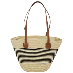 Womens Large Capacity Straw woven Tote with Hat Summer Beach Paper Straw Hat Shoulder Bag for Shopping Camping - Product Image 6