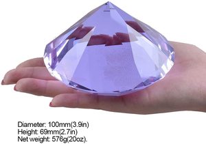 100mm 3.9" Large Crystal Diamond Jewelry Displays Photo Props Sparkling Centerpieces Decoration Treasure Gems Jewel <strong>Paperweight</strong> - Product Image 3