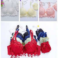 Set Bra dan Panty Berenda Full Cup dengan Tali Konvertibel, Logo Custom, Padded, Push-Up Underwire, Gaya Jepang yang Lucu untuk Wanita