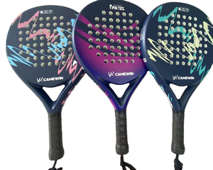Fábrica al por mayor OEM diseño personalizado fibra de carbono + espuma EVA raqueta de tenis pádel - Product Image 4
