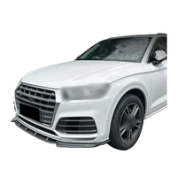 Lèvre de pare-chocs avant monobloc en ABS noir brillant et motif carbone, pièces de modification compatibles avec Audi Q5 2018 à 2020