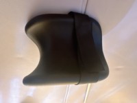Support de jambe manuel de luxe en acier inoxydable noir en PU avec pince pour table d'accouchement