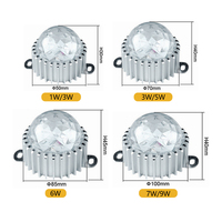 Lumière LED à points RGB DMX 50mm 70mm 85mm 100mm DC24V 6W pour publicité