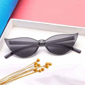 Gafas de Sol de Moda al por Mayor, Estilo Vintage para Mujer, Colores Dulces, Rojo, Rosa, Amarillo, Sin Montura, Ojo de Gato - Product Image 2