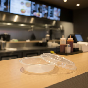 Disposable Round PP Plastic <b>Food</b> <b>Container</b> With Tight Lid <b>For</b> <b>Hot</b> Cold Meals Takeaway Catering Restaurant - Product Image 1