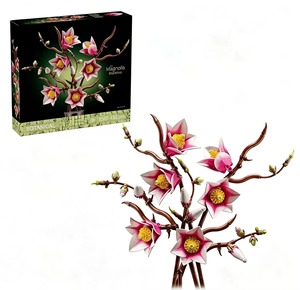 Set Bouquet di Fiori Selvatici 40 Pezzi, Fiori di Plastica, Papaveri, Lavanda, Gioco di Costruzione, Tema Paesaggi, Artigianato per Adulti - Product Image 4